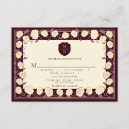 Sword & Shield Medieval Fantasy Wedding RSVP Informatiekaartje