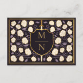 Sword & Shield Medieval Fantasy Wedding RSVP Informatiekaartje (Achterkant)