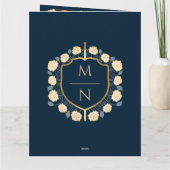 Sword Shield Middeleeuwse Fantasy Monogram Huwelij Bedankkaart (Achterkant)