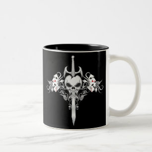 Sword Skull - BLK Tweekleurige Koffiemok