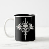 Sword Skull - BLK Tweekleurige Koffiemok (Links)