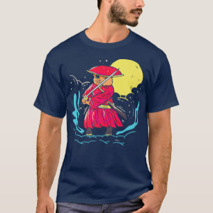 Sword stance cat warrior Samurai T-shirt