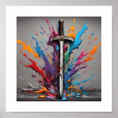 Sword Striking Ground Poster (Voorkant)