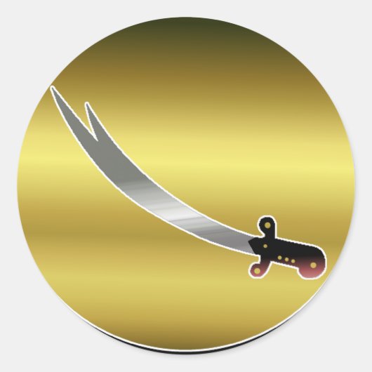 Sword van Ali Ronde Sticker (Voorkant)
