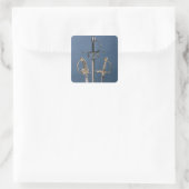Sword van de infanterieofficier vierkante sticker (Tas)