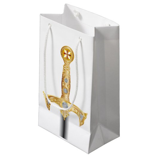 Sword van de messengtemplar klein cadeauzakje (Voorkant Gekanteld)