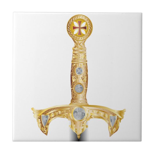 Sword van de messengtemplar tegeltje (Voorkant)