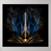 Sword van licht fractaal Poster van de Wand van de (Voorkant)