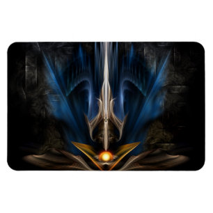 Sword van licht fractal Art Flexible Magnet Magneet
