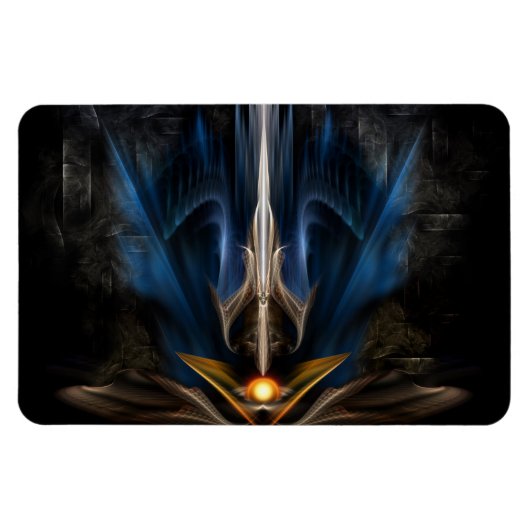 Sword van licht fractal Art Flexible Magnet Magneet (Horizontaal)