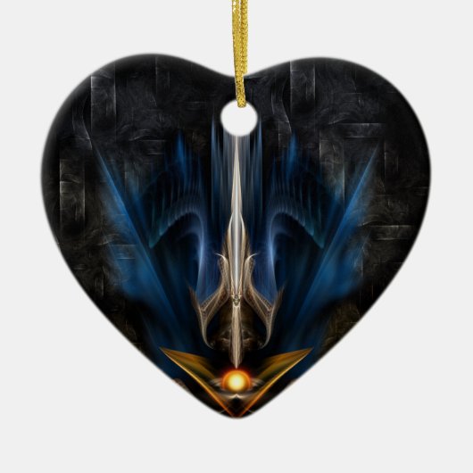 Sword van lichte fractale kunst keramisch ornament (Voorkant)