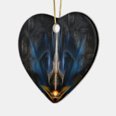 Sword van lichte fractale kunst keramisch ornament (Links)