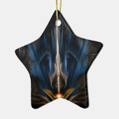 Sword van lichte fractale kunst keramisch ornament (Links)