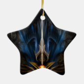 Sword van lichte fractale kunst keramisch ornament (Achterkant)
