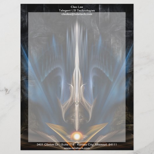 Sword van lichte fractale kunst persoonlijk briefhoofd (Voorkant)