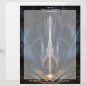 Sword van lichte fractale kunst persoonlijk briefhoofd (Voorkant / Achterkant)