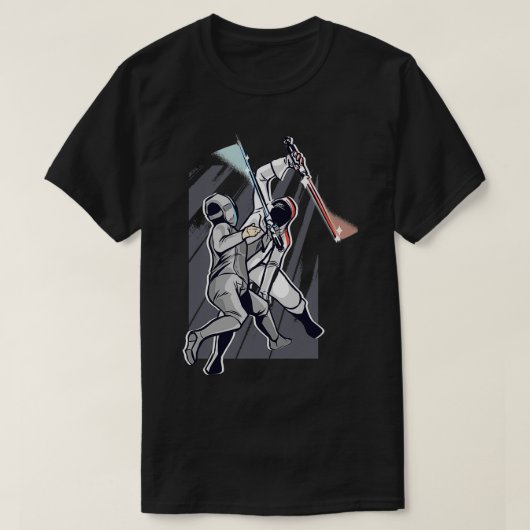Sword-vechtend aansteker laserzwaard t-shirt (Design voorkant)