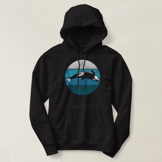 Sword Whale Killer Whale Retro Gift Sea Creatures  Hoodie (Design voorkant)