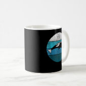 Sword Whale Killer Whale Retro Gift Zee Creaters Koffiemok (Voorkant rechts)