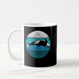 Sword Whale Killer Whale Retro Gift Zee Creaters Koffiemok