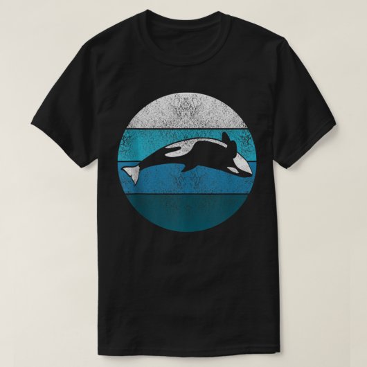 Sword Whale Killer Whale Retro Gift Zee Creaters T-shirt (Design voorkant)