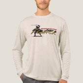 Swordfighter | Men's Long Sleeve  Tri-Blend Shirt (Voorkant volledig)