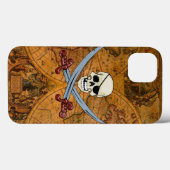 Swords & Old Wereldkaart BG Case-Mate iPhone Case (Achterkant (horizontaal))