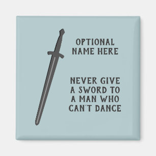 Swordsman - Dancer Thema  woorden Magneet