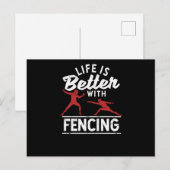 Swordsman Martial Arts Fencer Life Briefkaart (Voorkant / Achterkant)