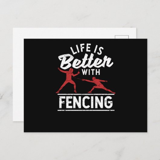 Swordsman Martial Arts Fencer Life Briefkaart (Voorkant / Achterkant)