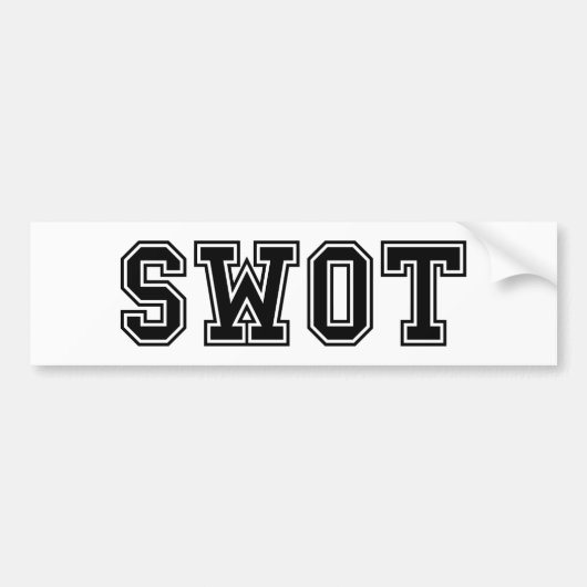 SWOT BUMPERSTICKER (Voorkant)