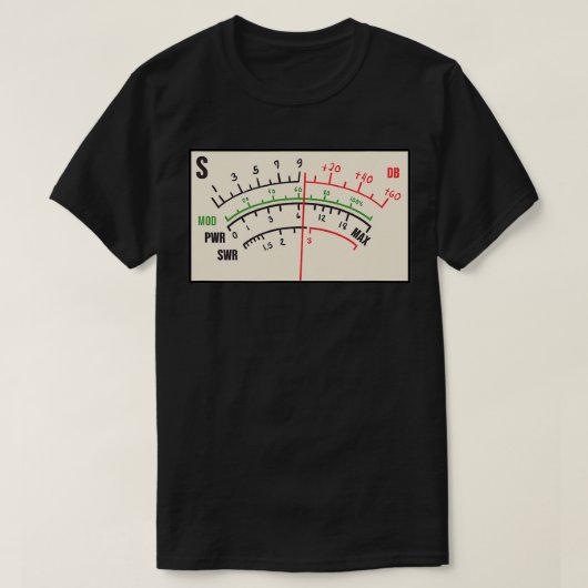 SWR Meter Amateur Radio Operator T-shirt (Design voorkant)