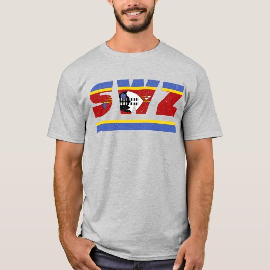 SWZ Swaziland Eswatini African ISO Code 3166 T-shirt (Voorkant)