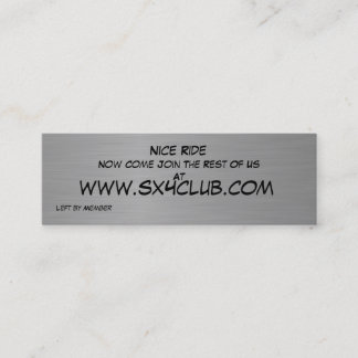 SX4-kaartje Mini Visitekaartje