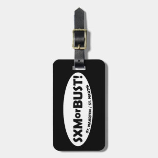 SXMorBUST BAGAGELABEL - ZWART