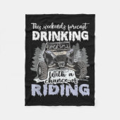Sxs Utv Weekend Forecast Drinking With A Chance Of Fleece Deken (Voorkant)
