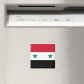 SY001 Syrian FLAG Syria, Fridge Magneet (Insitu (Vaatwasser))
