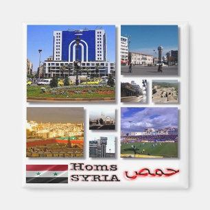 SY006 collage van HOMS Syria, Asia, Fridge Magneet