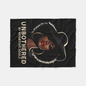 Sy Black Queen Afro-Amerikaanse dames Fleece Deken (Voorkant (Horizontaal))