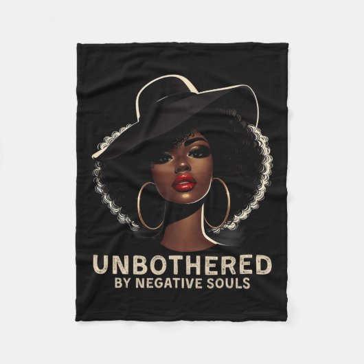 Sy Black Queen Afro-Amerikaanse dames Fleece Deken (Voorkant)