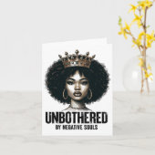 Sy Black Queen Afro-Amerikaanse dames Kaart (Gele Bloem)