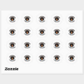Sy Black Queen Afro-Amerikaanse dames Ronde Sticker (Vel)