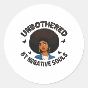 Sy Black Queen Afro-Amerikaanse dames Ronde Sticker