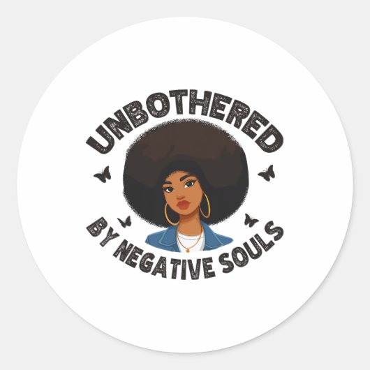 Sy Black Queen Afro-Amerikaanse dames Ronde Sticker (Voorkant)