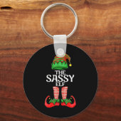 Sy Elf Christmas Family Matching Group T Shirt Sleutelhanger (Voorkant)