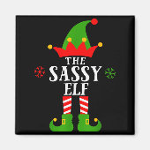 Sy Elf Funny Matching Family Group Christmas Pajam Magneet (Voorkant)