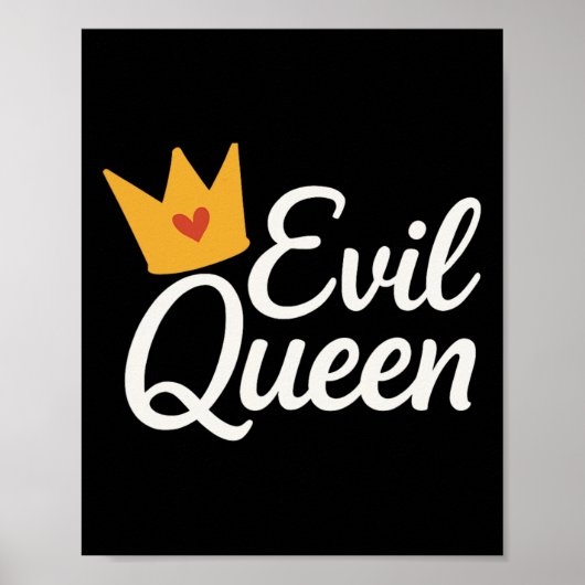Sy Evil Queen Crown Funny Costume  Poster (Voorkant)