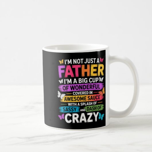 Sy Father Funny Quote Dad Humor Men Women  Koffiemok (Rechts)