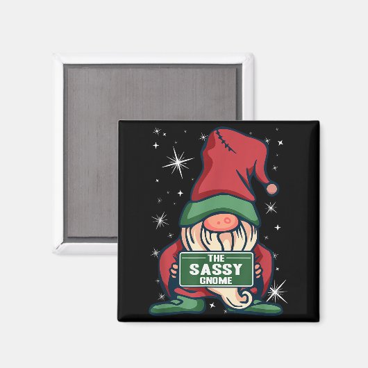 Sy Gnome Xmas Elf Matching Family Christmas Pajama Magneet (Voorkant / Achterkant)