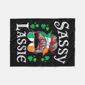 Sy Lie St. Patrick's Day Klaver  Fleece Deken (Voorkant (Horizontaal))